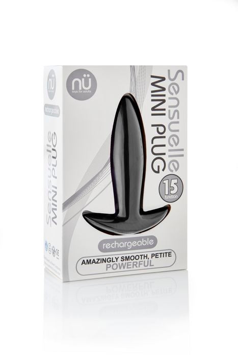 Nu Sensuelle NU Sensuelle Mini Plug 15-Function Rechargeable Vibrating Butt Plug Black at $37.99