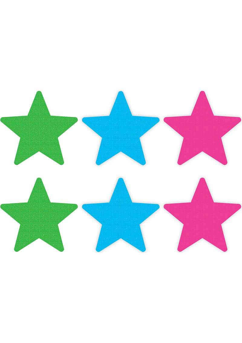 X-Gen Products Peek A Boo Neon Star Pasties 3 Pack at $12.99