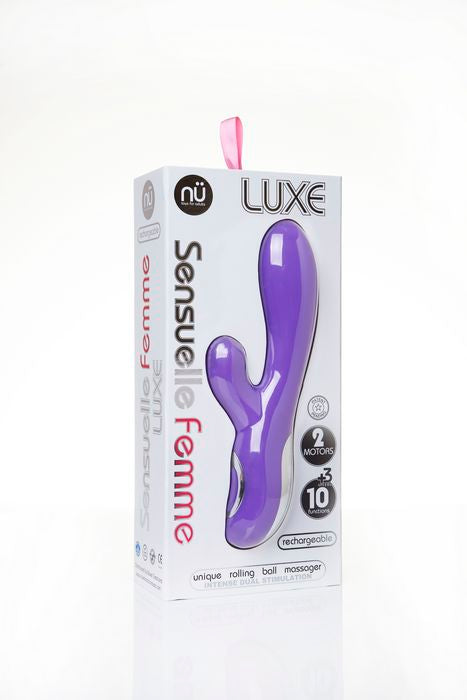 Nu Sensuelle NU Sensuelle Femme Luxe Rolling Ball Rechargeable Rabbit Vibrator Purple at $68.99