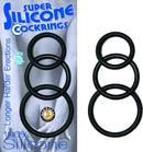 Nasstoys SUPER SILICONE COCKRINGS BLACK at $10.99