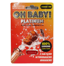 Oh Baby Platinum Natural Formula capsule display featuring bold branding and claims of stamina support.