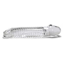 Oxballs Muscle Smooth Cock Sheath made of clear Thermoplastic Rubber for enhanced pleasure and deep sucking sensation