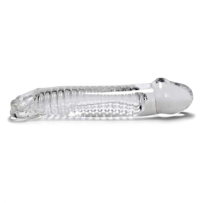 Oxballs Muscle Smooth Cock Sheath made of clear Thermoplastic Rubber for enhanced pleasure and deep sucking sensation