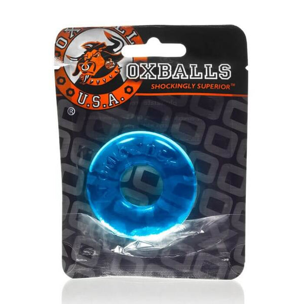 Donut 2 Fatty Cock Ring in blue packaging by Atomic Jock, designed for enhanced pleasure and a rock-solid erection