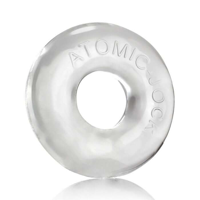 Transparent Atomic Jock Donut 2 Fatty Cock Ring for enhanced pleasure and confidence.
