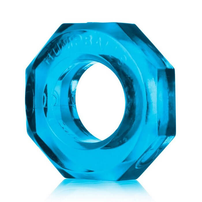 Humpballs Cock Ring Ice Blue, soft and squishy Skin Flex-TPR material for extended comfort and pleasure.