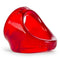 Red Unit-X cock sling by Oxballs, showcasing sleek and powerful design for enhanced pleasure.