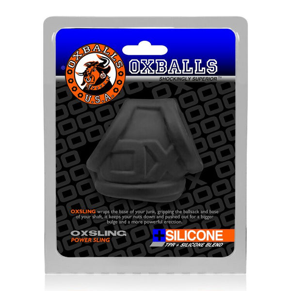 OXBALLS Oxsling Cocksling Silicone TPR Blend Black Ice at $21.99