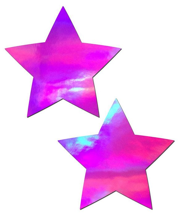 Pastease Pink Holographic Star Nipple Pasties at $7.99