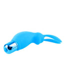 Neon Vibrating Couples Kit Blue Silicone Mini Rabbit Vibe with Removal Bullet