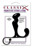 Classix Prostate Stimulator packaging showcasing its curved design and features for targeted prostate and perineum stimulation.