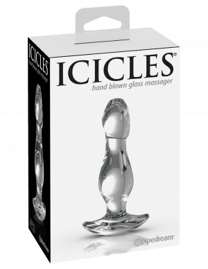 Pipedream Products Icicles # 72 Elegant Hand Blown Icicles Glass Anal Plug at $29.99