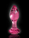 Pipedream Products Icicles # 79 Elegant Hand Blown Glass Plug Pink at $34.99