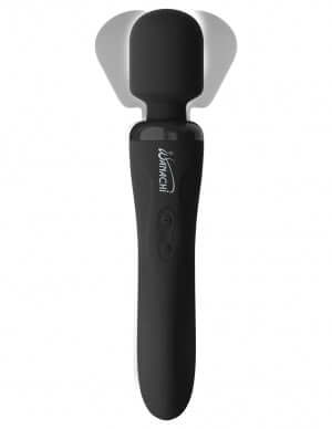 Wanachi Body Recharger cordless rechargeable black massager with Elite silicone body for ultimate muscle relaxation