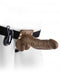 Pipedream Products Fetish Fantasy Hollow Strap On with Balls 7 inches Vibrating Dildo Brown at $51.99