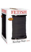 Fetish Fantasy Bondage Rope Black 200 Feet - Super-soft Japanese Silk Rope for Bondage Play