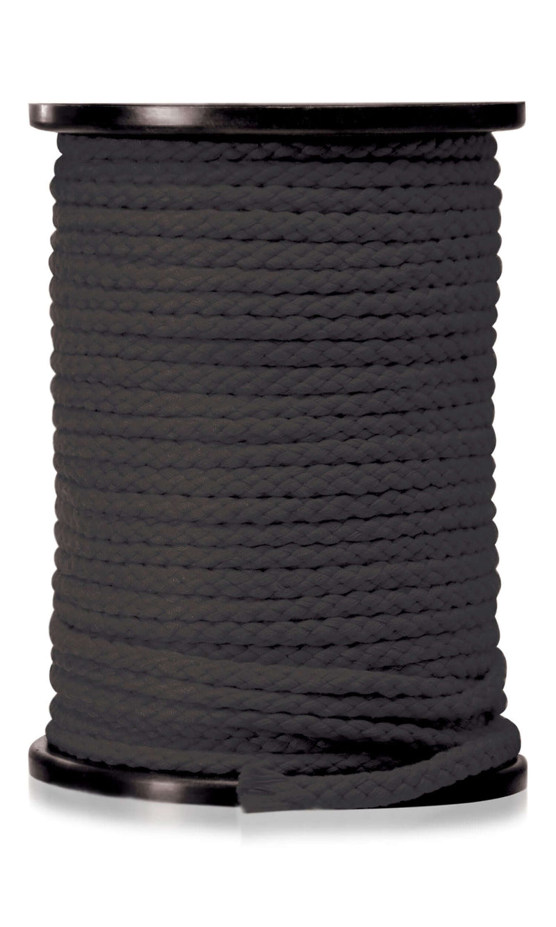 Fetish Fantasy Bondage Rope Black 200 Feet on Spool for Japanese-Style Bondage Play