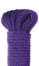Fetish Fantasy Series Deluxe Silky Rope Purple 32 feet, ideal for Japanese style bondage play, Shibari, and tying hands and feet.