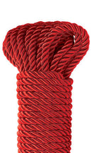Fetish Fantasy Series Deluxe Silky Rope in red, 32 feet long, 0.25 inch thick, ideal for Japanese Shibari rope bondage and tying hands and feet