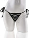 Fetish Fantasy Series Date Night Remote Control Panties Black O/S with lace detailing on a mannequin