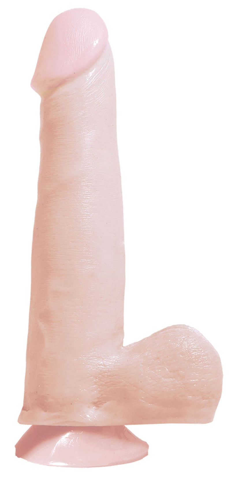 BASIX Rubber Works 7.5" Flesh Dong with Suction Cup - Phthalate Free, Hypoallergenic, American Made Rubber