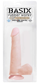 BASIX Rubber Works 7.5" Dong with Suction Cup in packaging