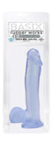Basix Rubber Works 12" Clear Dong with Suction Cup - American-Made Pleasure