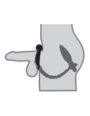 Diagram of Ass Kicker with Cock Ring, showing anal plug and cock ring for performance enhancement and anal stimulation.