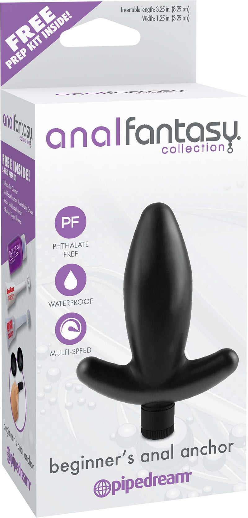 Beginner's Anal Anchor from Anal Fantasy Collection packaging with ergonomic design and multi-speed features.