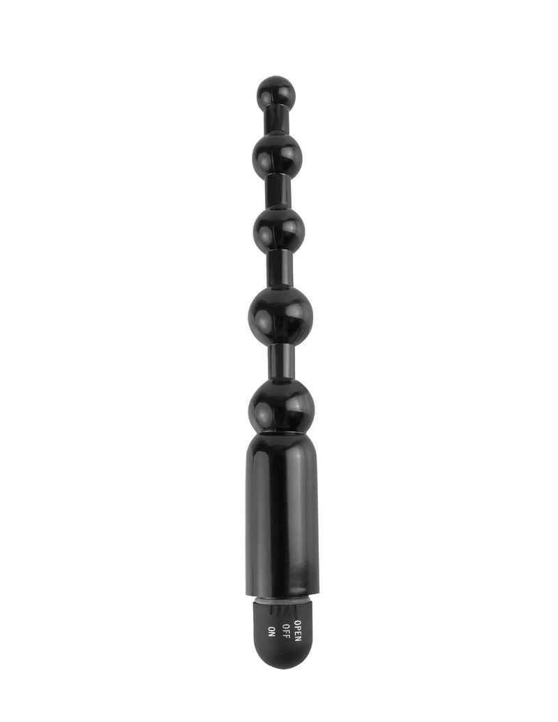 Black Beginner's Power Beads - Perfect Introduction to Anal Play with Vibrating Function and Free 5-Piece Prep Kit