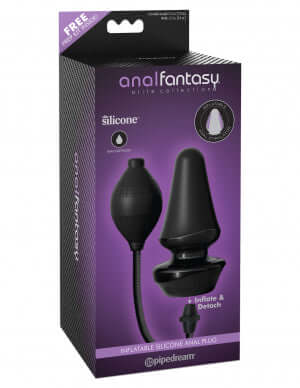 Pipedream Products Anal Fantasy Elite Collection Inflatable Silicone Butt Plug Black from Pipedreams at $49.99