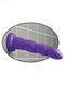 Dillio 6 inches Twister Purple Dong with strong suction cup base attached to tiled wall