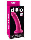 Dillio 6 inch Slim Pink Dildo with Strong Suction Cup in Packaging