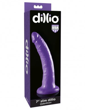 Pipedream Products Dillio 7 inch Slim Dildo Purple at $17.99