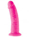 Dillio 9 inches pink dildo with suction cup base for versatile pleasure and strap-on harness compatibility.
