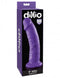 Purple 9 inch Dillio dildo with suction cup base in packaging by Pipedream