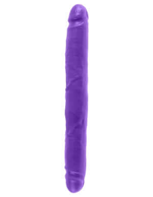 Dillio 12 inches Double Dong Purple made from phthalate and latex-free PVC, designed to hit the right spots for adventurous couples.