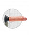 Pipedream Products King Cock 6 inches Cock Beige Vibrating Posable Spine Real Deal at $39.99