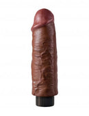 King Cock 6-inch brown vibrating dildo by Pipedream with realistic design and textured surface.