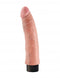 King Cock 7 inch beige vibrating dildo with realistic veins and handcrafted details by Pipedream