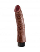 King Cock 7-inch brown vibrating dildo with realistic veins and texture