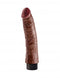 King Cock 7-inch brown vibrating dildo with realistic veins and texture