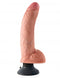 Pipedream Products King Cock 9 inches Dildo with Balls Beige Vibrating Real Deal RD at $49.99
