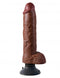 Pipedream Products King Cock 10 inches Dildo with Balls Brown Vibrating Real Deal RD at $54.99