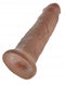 King Cock 10 inches tan dildo with realistic veins and head, featuring a powerful suction cup base for hands-free pleasure.