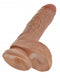 King Cock 8-inch Dildo with Balls Tan Realistic Veins Handcrafted Detail Suction Cup Base