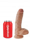 King Cock 8 inch Tan Dildo with Balls and Pipedream Can