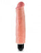 King Cock 7-Inch Vibrating Realistic Dildo Sleeve in beige with powerful multi-speed motor for ultimate satisfaction