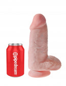 Pipedream Products King Cock Chubby 9 inches Cock with Balls Beige Dildo Real Deal RD at $64.99