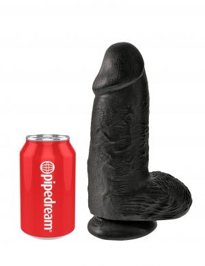 Pipedream Products King Cock Chubby 9 inches Cock with Balls Black Dildo at $64.99